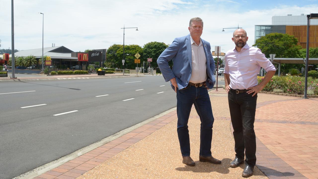 Toowoomba North MP Trevor Watts and Toowoomba South MP David Janetzki.