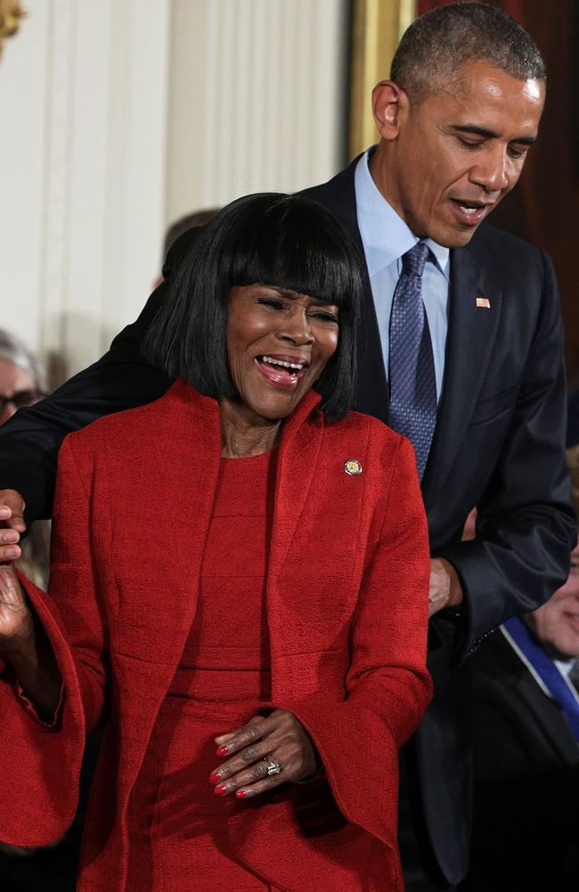 Tyson and Obama share a moment. Picture: Alex Wong/Getty Images