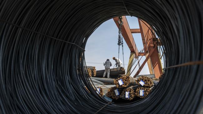 Analysts say Beijing is likely to maintain pressure on China’s mills to reduce steel production. Picture: Bloomberg