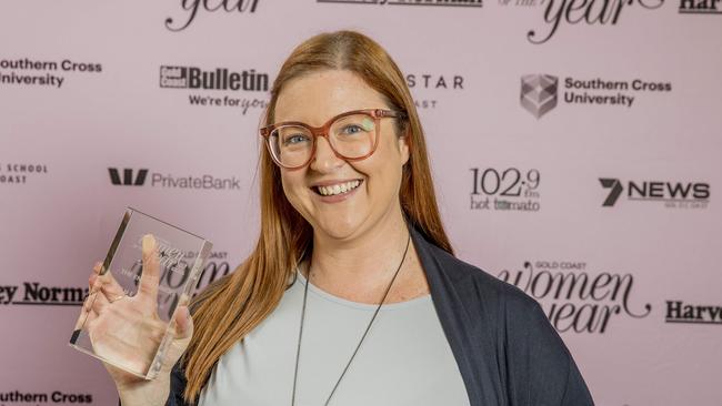 Celebratory lunch for the 2020 Harvey Norman Gold Coast Women of the Year with winners in the Ocean View Room at The Island Gold Coast, Surfers Paradise. The Entertainers winner, Amy-Louise Anderson. Picture: Jerad Williams