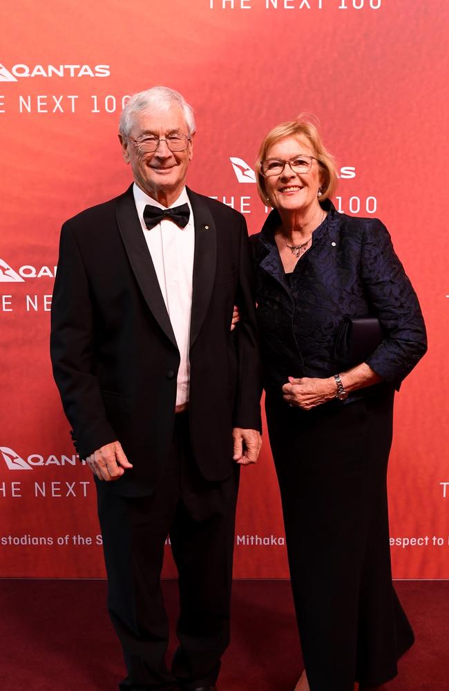 Dick Smith and wife Pip. Picture: Getty