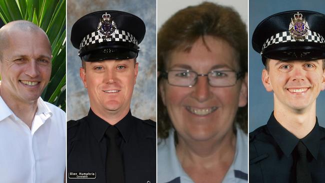 Senior Constable Kevin King, Constable Glen Humphris, Leading Senior Constable Lynette Taylor and Constable Joshua Prestney.