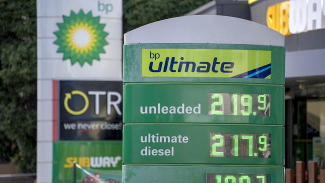 Petrol prices are set to fall with a six-month cut to the fuel excise. Picture: NCA NewsWire / Naomi Jellicoe