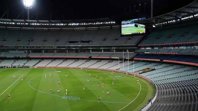 Empty stands have become a common sight at AFL Victorian games.