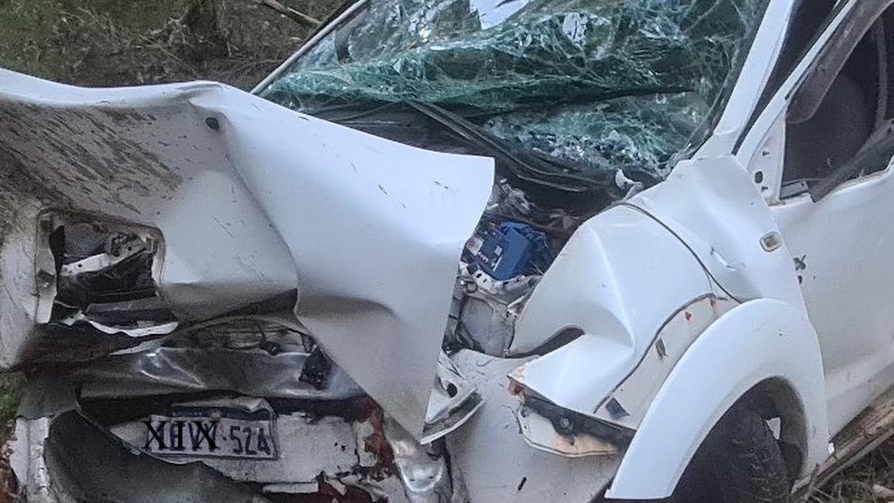 MMA fighter Daniel Williams shared a photo of his car following a near-fatal car crash in Western Australia. Picture: Instagram