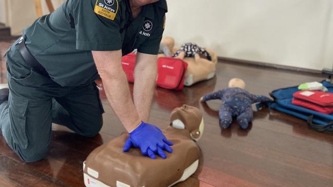 Thomas taught first aid to cadets on the Central Coast.