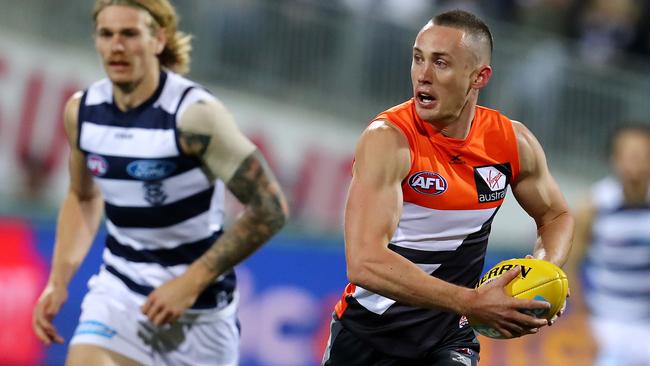 Giants midfielder Tom Scully has the best endurance in the league. Picture: Michael Klein