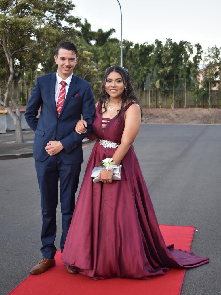 RIVERSIDE FORMAL: Suliana Koroi and Harrison Dean arrive on the Red Carpet at the Riverside Christian College Formal. Photo: Stuart Fast