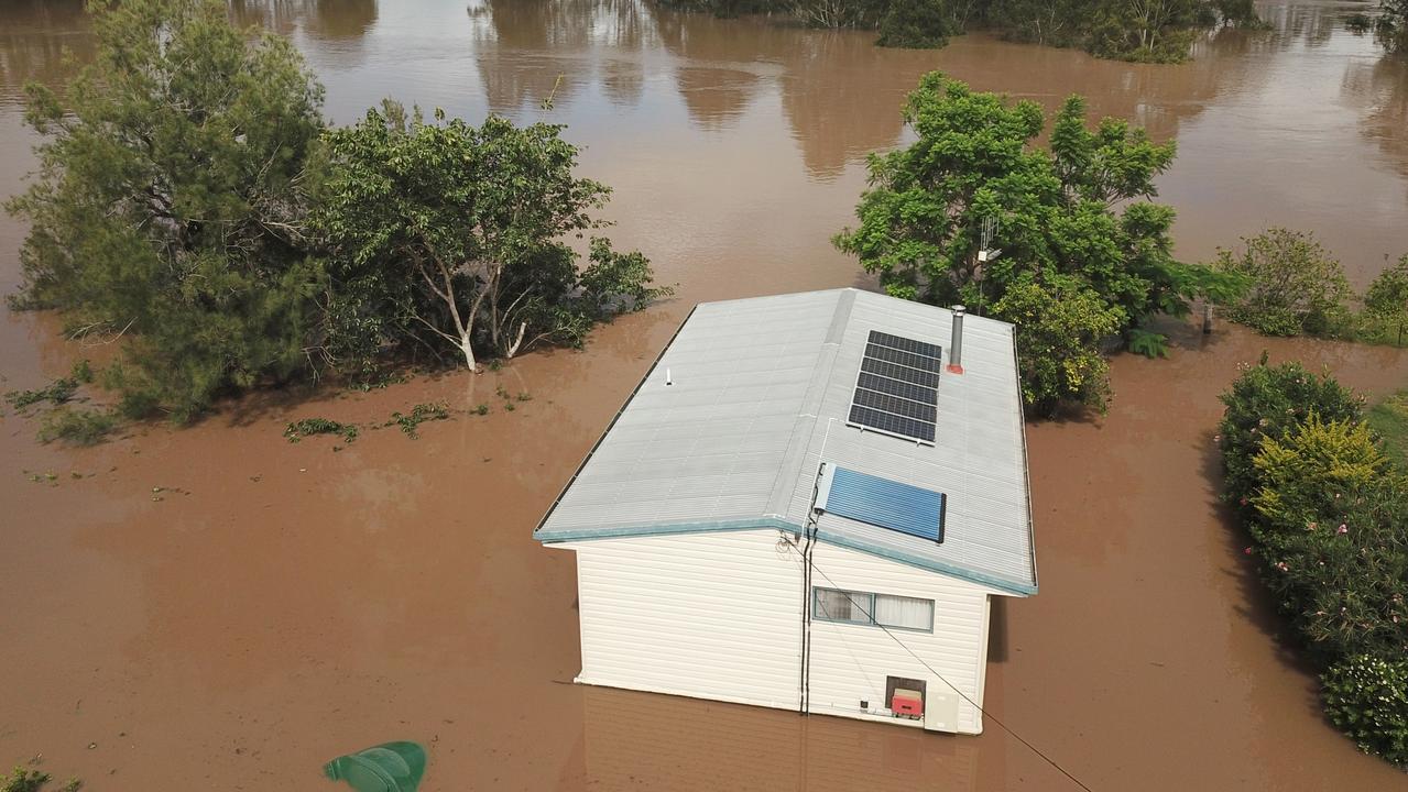 A house in the town of Tiaro almost 200km north of Brisban. Picture: AAP.