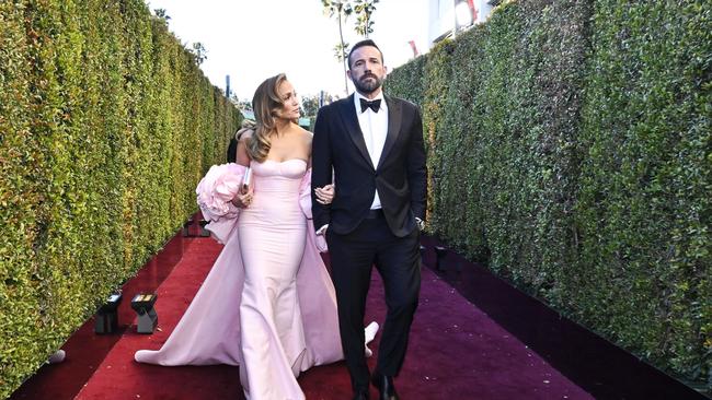 Jennifer Lopez and Ben Affleck at the 81st Golden Globe Awards held at the Beverly Hilton Hotel on January 7, 2024 in Beverly Hills, California. Picture: Getty