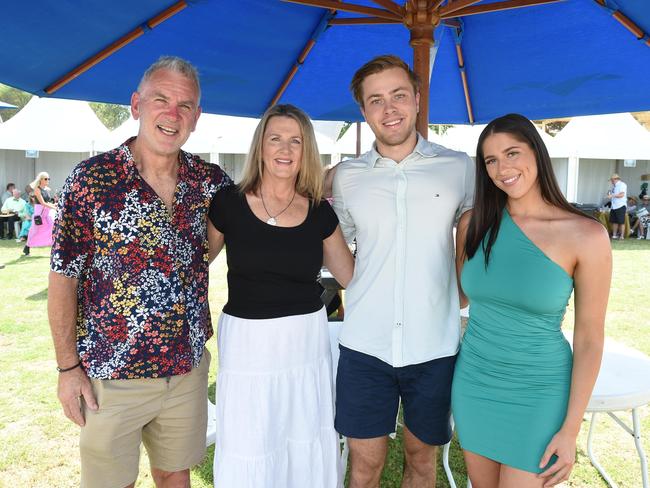 Yarra Valley Cup 2024. Geoff Ellingsen, Suzy Ellingsen, Sam Ellingsen and Emily Harapas-Dowmes. Picture: David Smith