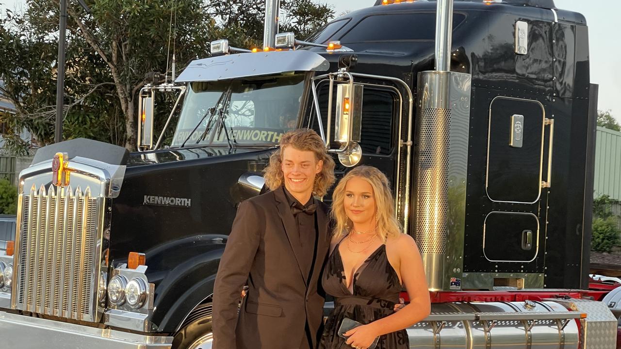 A semi-trailer was a stylish was to arrive at the St Mary's College formal.