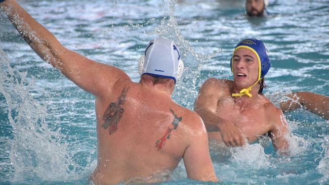 Water Polo Queensland Country Championships, 2nd World War Memorial Aquatic Centre, Rockhampton, February 18, 2023. Men, Mackay versus Sunshine Coast.