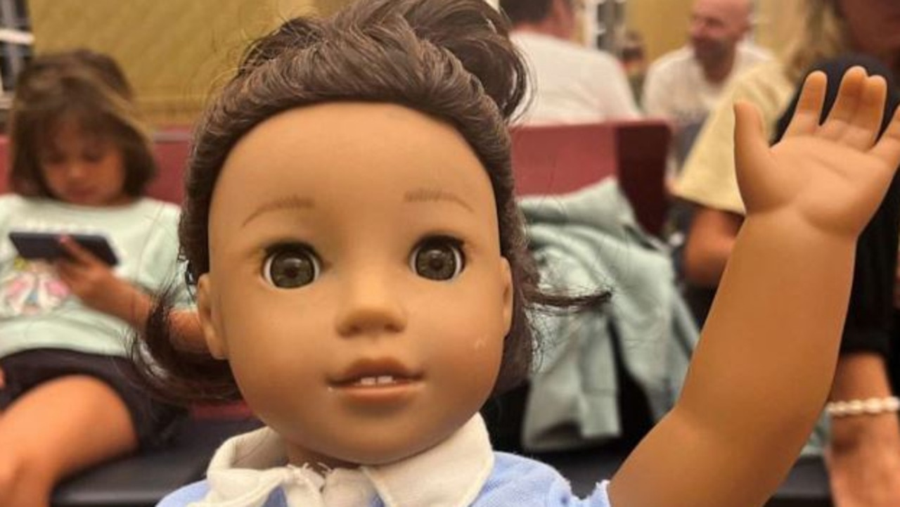 The pilot took photos of the doll on her way home. Picture: WFAA