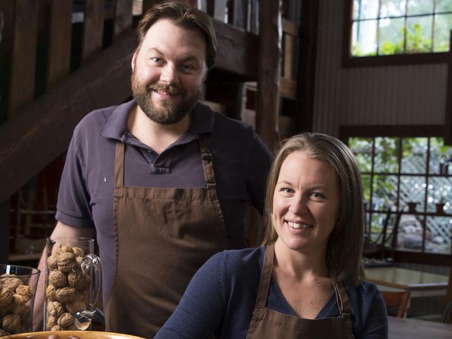 Taste cover story-Clare Valley.  Guy Parkinson and Candice Leighton  in their restaurant Seed Kitchen and Bar at Clare. Picture by Matt Turner.