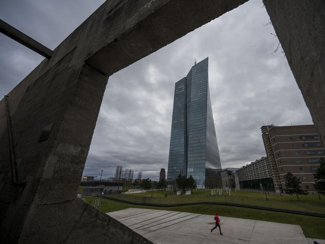 FRANKFURT AM MAIN, GERMANY - FEBRUARY 03: The headquarters of the European Central Bank (ECB) pictured on February 03, 2022 in Frankfurt, Germany. Inflation in the Eurozone, driven by rising energy prices and consequences of supply chain bottlenecks, has outpaced ECB forecasts. (Photo by Thomas Lohnes/Getty Images)