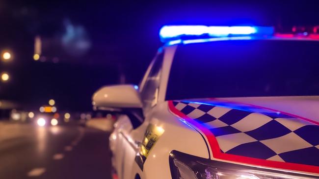 A young motorcyclist is fighting for life in hospital after a dangerous crash on the Warrego Highway just before 8am this morning. Picture: Queensland Police