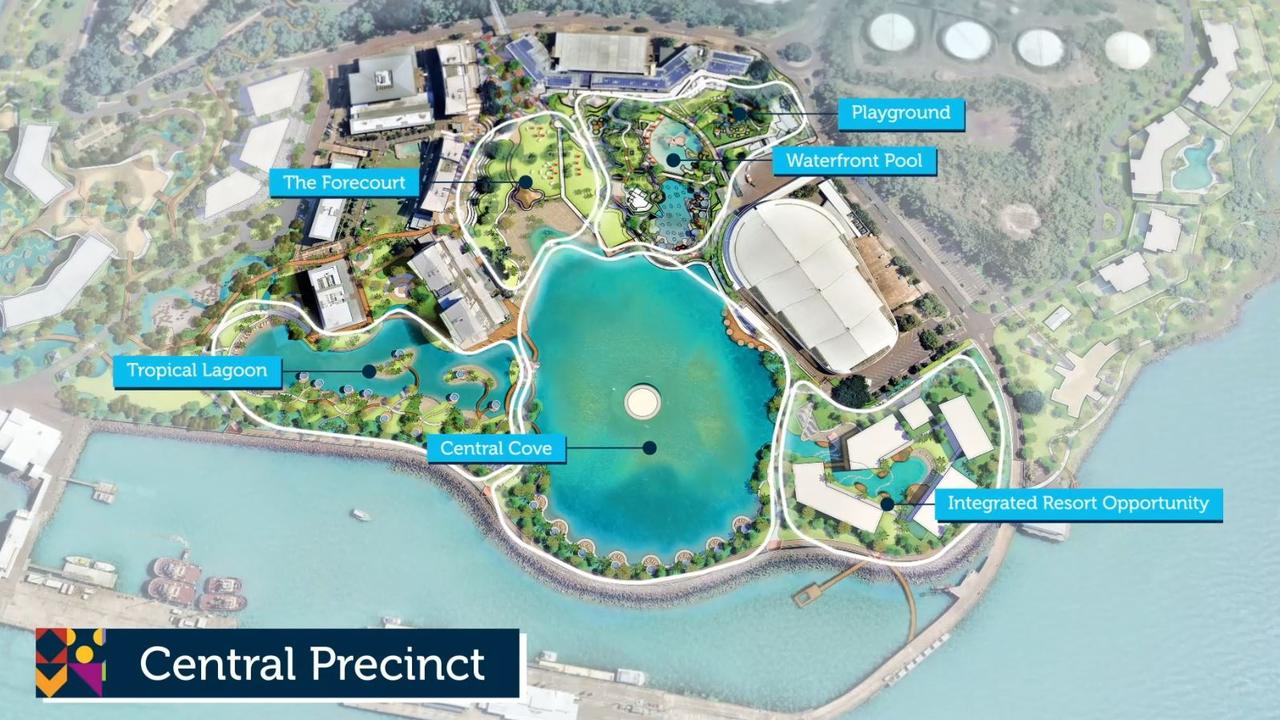 The Darwin Waterfront Precinct has revealed its stage two development proposal, including surf parks, snorkeling lagoons, pools and playgrounds.