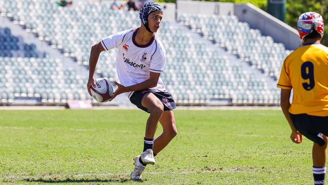 Buildcorp Emerging Reds Cup day one action between South East Queensland's Under-15s and Brisbane White Under-15s. Picture credit: QRU Media/ Erick Lucero.