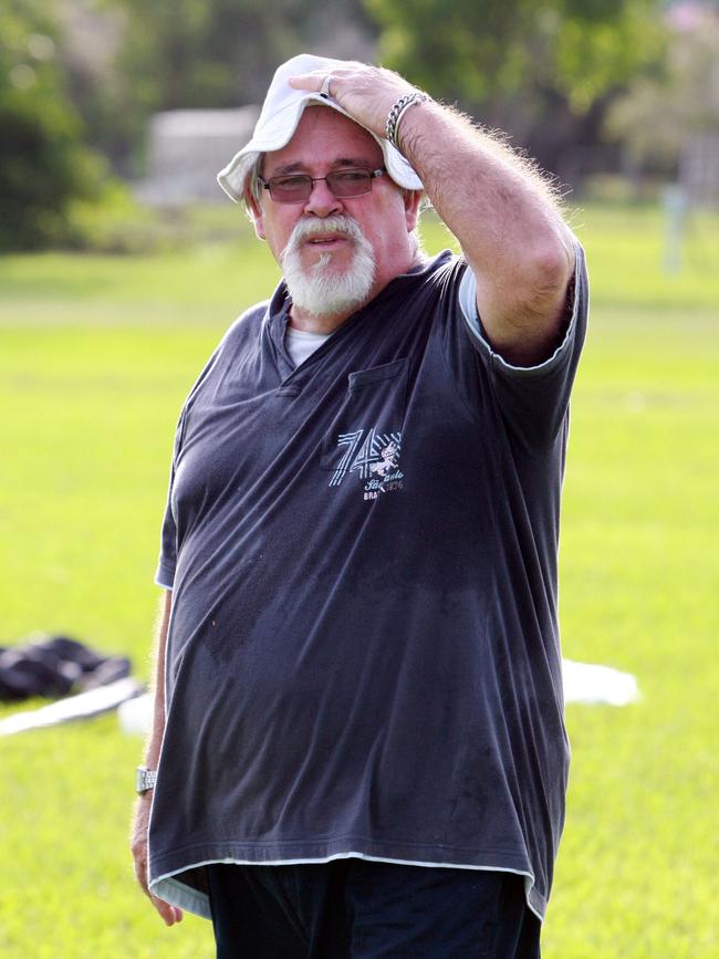 Innisfail indigenous cricket team Waru training. Coach Ian Rule