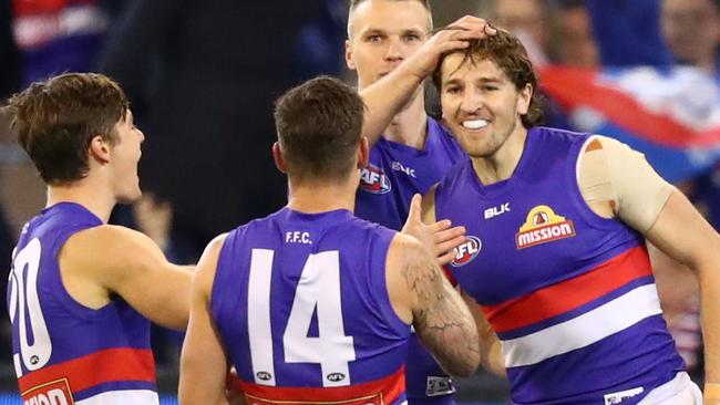 The Western Bulldogs are marching through September thanks to their ‘handball club’. Picture: Getty Images.