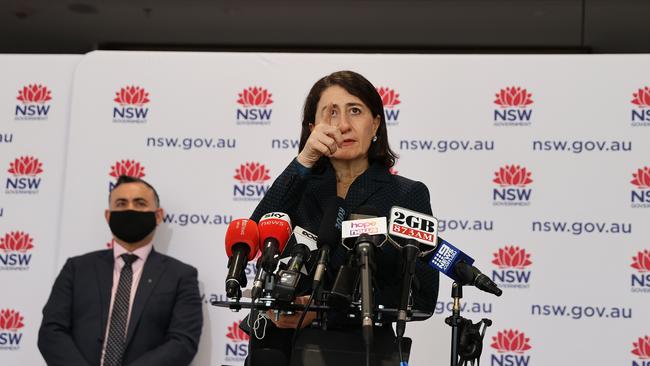 NSW Premier Gladys Berejiklian and Deputy Premier John Barilaro. Picture: NCA NewsWire / Dylan Coker