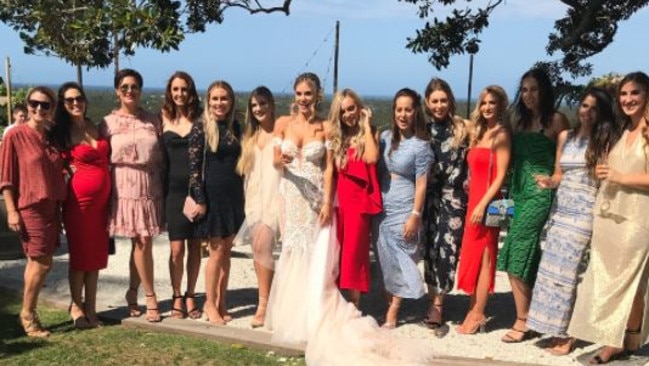 The players’ wives dressed up for the occasion.