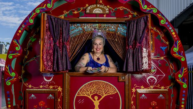 Carrara Markets is hosting the Psychic &amp; Holistic Fair at their events arena this weekend. Taro card reader Felicity Morgan. Picture: Jerad Williams