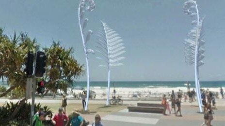 The silver ferns art work originally planned for Surfers Paradise.