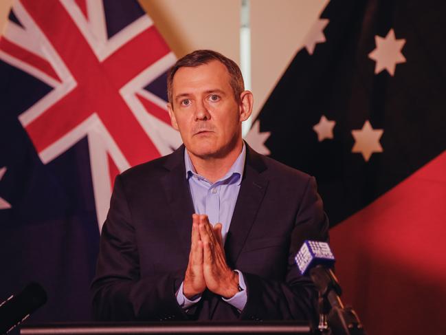 Chief Minister Michael Gunner said easing restrictions was proving to be more stressful than imposing tough lockdown measures. Picture: Glenn Campbell