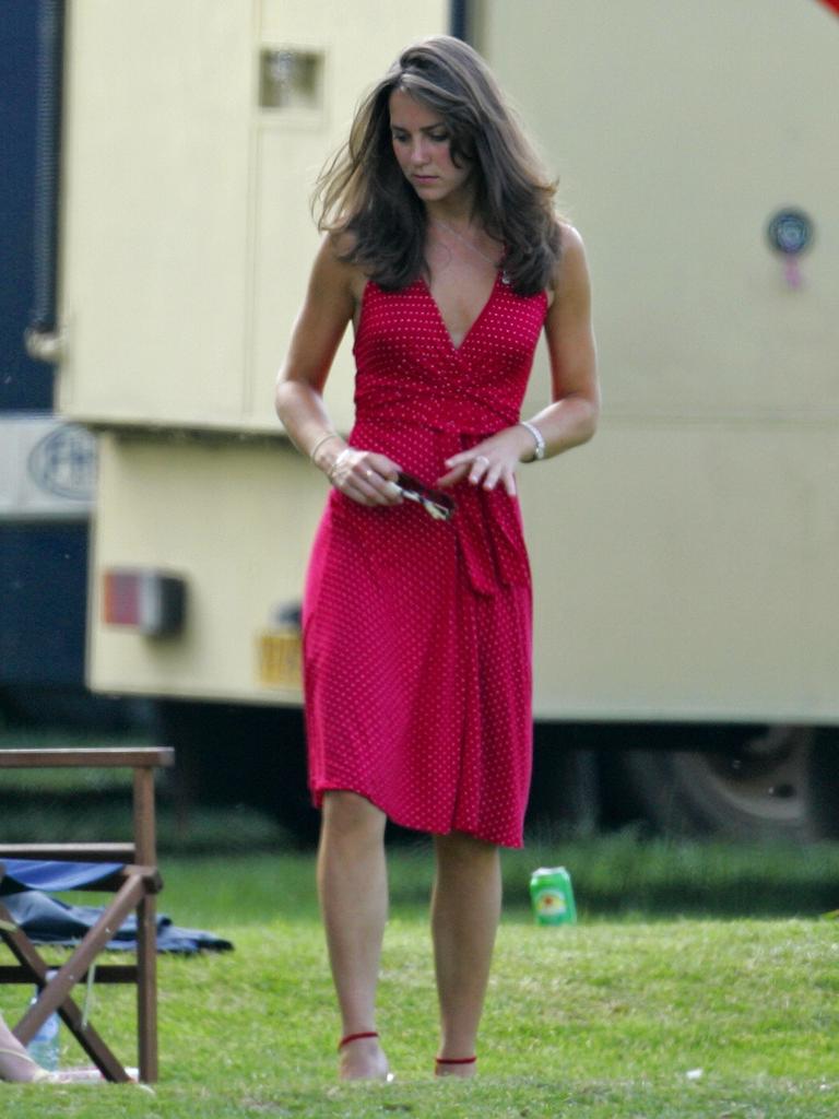 Princess Kate watched Prince William compete in the Chakravarty Cup charity polo match at Ham Polo Club on June 17, 2006 in Richmond, England. Picture: Indigo/Getty Images