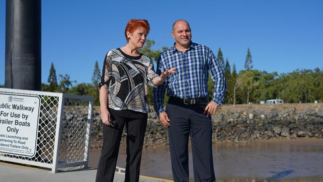 Wade Rothery with Pauline Hanson in previous election campaigns.