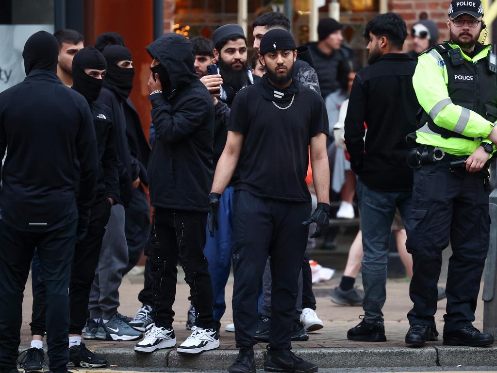 Anti-racism counter protesters after the Southport riots. Picture: Jeff J Mitchell/Getty Images