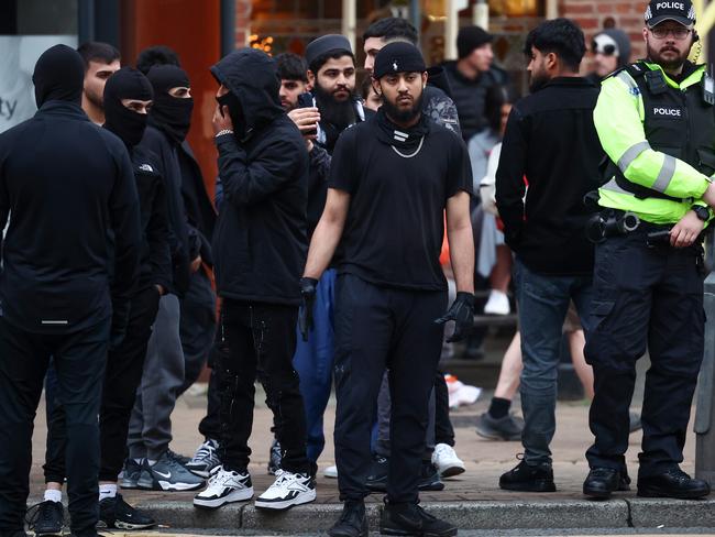 Anti-racism counter protesters after the Southport riots. Picture: Jeff J Mitchell/Getty Images