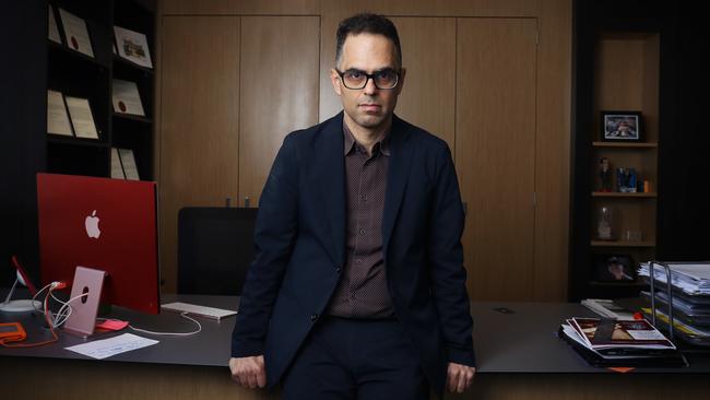 NSW Treasurer Daniel Mookhey in his parliamentary office in Sydney, preparing to hand down his first budget. Picture: John Feder