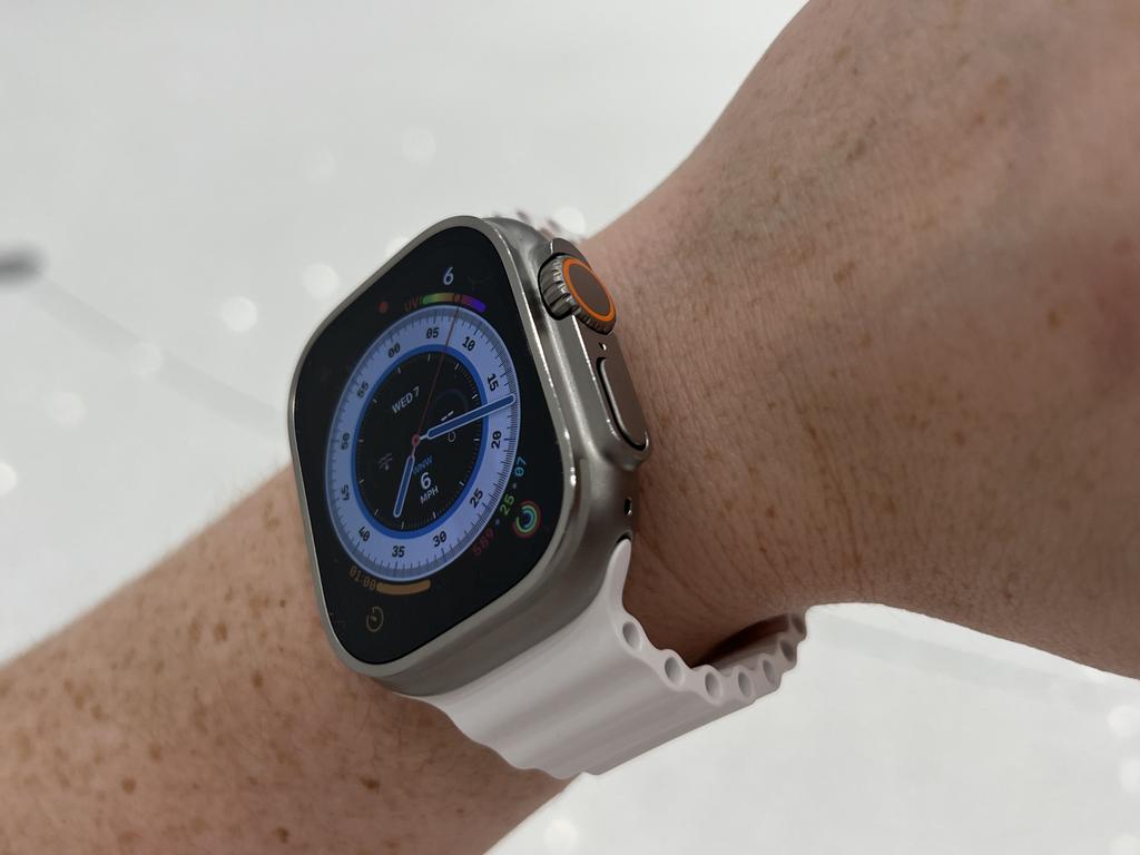 The new Apple Watch Ultra is a new rigged Apple Watch. Picture: Elly Awesome