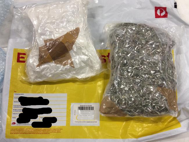 Northern Territory Police seized millions of dollars in drugs ordered on the dark web. Picture: NT Police