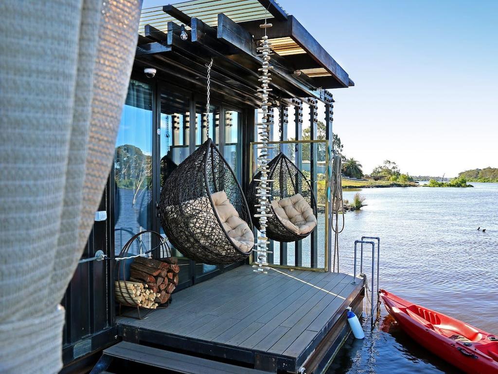 The Cube on South Australia’s Murray River. Picture: Airbnb