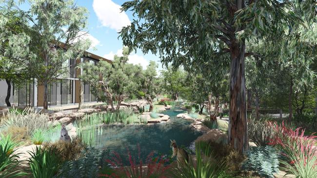 An artist’s impression of Taronga Zoo's planned Taronga Wildlife Retreat.