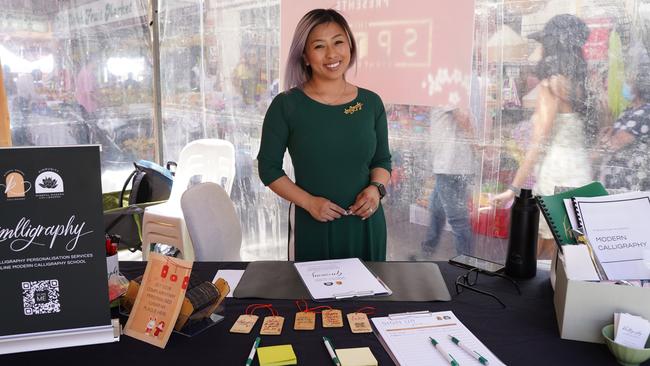 Kim Tran-Flores runs calligraphy personalisation business Kimlligraphy.