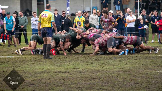 Action from the University v Brothers round three match. Picture: Patrick Gillett.