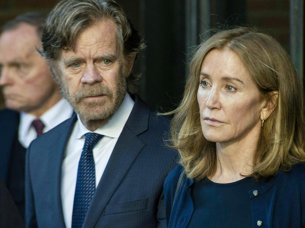 Felicity Huffman and husband actor William H. Macy. Picture: AFP