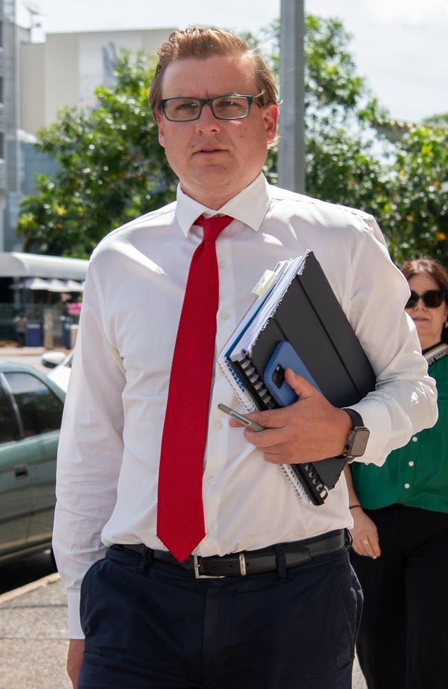 Barrister Luke Officer represented Sergeant Dion Nicholas Roche in Darwin Local Court. Picture: Pema Tamang Pakhrin