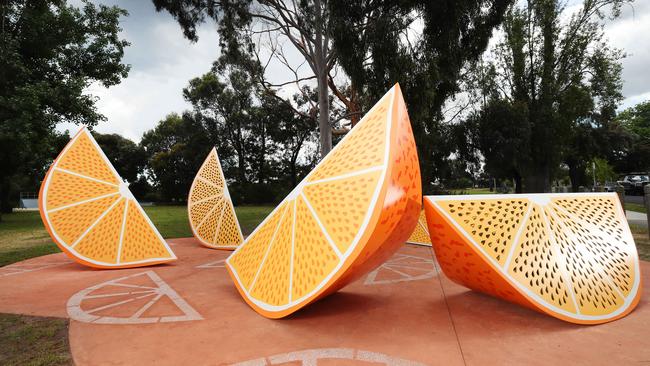 Bayside Council has splashed more than $80,000 on a sculpture of oranges, outraging ratepayers and community groups. Picture Rebecca Michael.