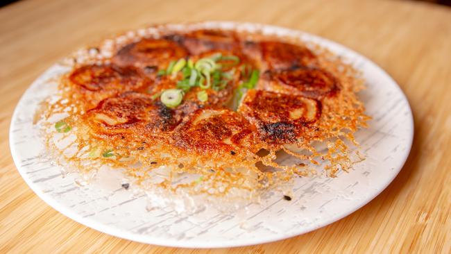 Hobart, Tasmania. Delicious 100. A plate of Pot Sticker, pan fried mixed dumplings at the Collins Street Pot Sticker Dumplings restaurant.Picture: Linda Higginson