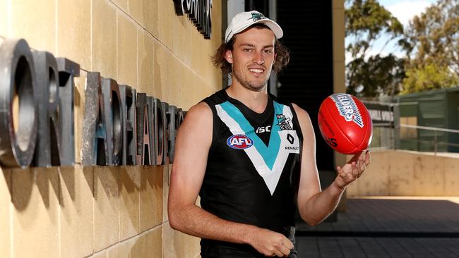 Jarrod Lienart joins Port Adelaide as a rookie. Picture: Dylan Coker