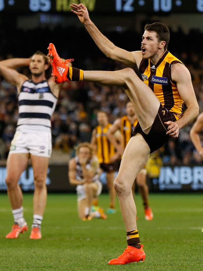 The Hawks were unable to conquer Geelong and were bundled out of the finals in straight sets. Picture: Getty Images