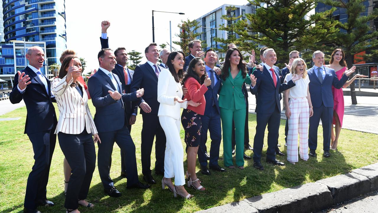 Channel 7’s cricket commentator team ahead of last season’s launch.