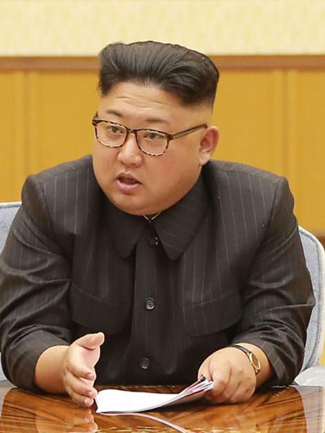 The United States says North Korean leader Kim Jong-un is “begging for war”. Picture: AFP/KCNA via KNS