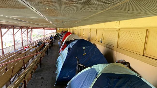 The number of tents has skyrocketed since winter began.